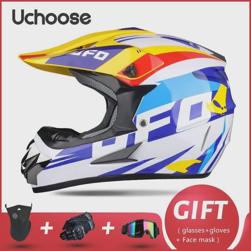 Professionele Off-road Motorhelm voor Volwassenen & Kinderen - Inclusief Gratis Gift Set