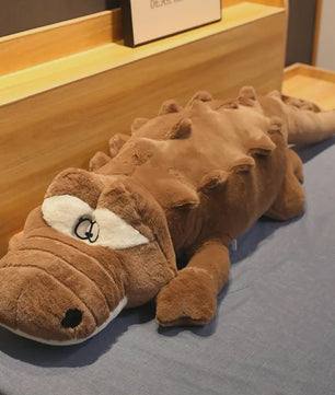 Levensgrote Pluche Alligator Knuffel - Zacht Krokodil Kussen 60-150cm