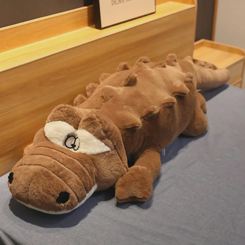 Levensgrote Pluche Alligator Knuffel - Zacht Krokodil Kussen 60-150cm