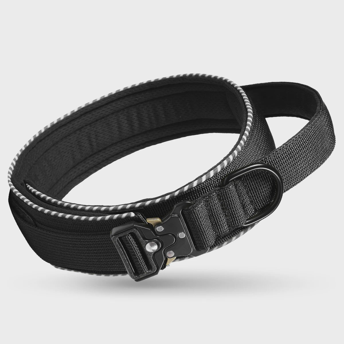 Tactische Hondenhalsband: Verstelbaar Nylon met Controlehandvat & Stevige Gesp