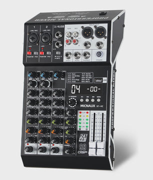 FULUODE X1-8C: Professionele 8-Kanaals Audio Mixer met 99 DSP Effecten, USB & Bluetooth