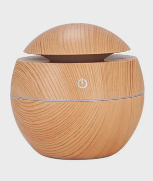 Mini USB Luchtbevochtiger & Aroma Diffuser met Houtnerf Design