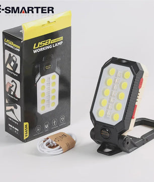 ESMARTER COB Werklamp - Draagbaar, USB Oplaadbaar, Noodverlichting & Zaklamp