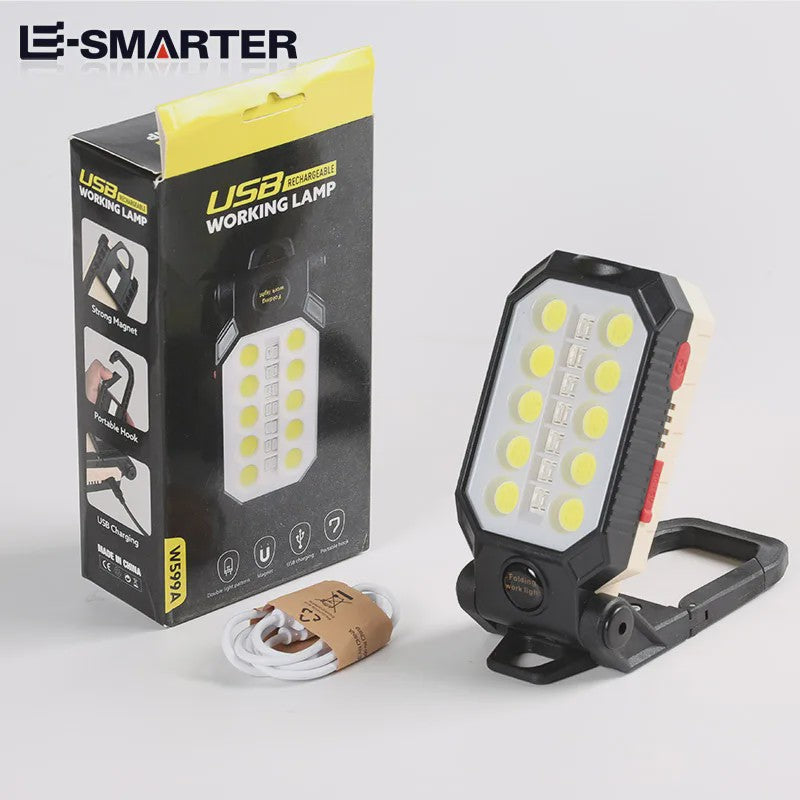 ESMARTER COB Werklamp - Draagbaar, USB Oplaadbaar, Noodverlichting & Zaklamp