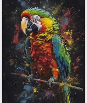 Abstracte Dieren Canvas Poster: Leeuw, Tijger, Aap, Uil - Muurdecoratie Woonkamer