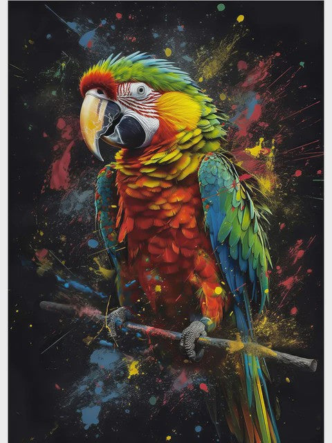 Abstracte Dieren Canvas Poster: Leeuw, Tijger, Aap, Uil - Muurdecoratie Woonkamer