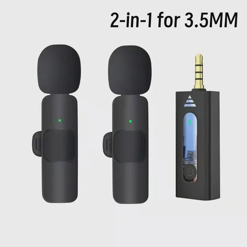 Draadloze Lavalier Microfoon (3.5mm) - Omnidirectioneel Condensator - Voor Camera, Smartphone, YouTube & Live Streaming