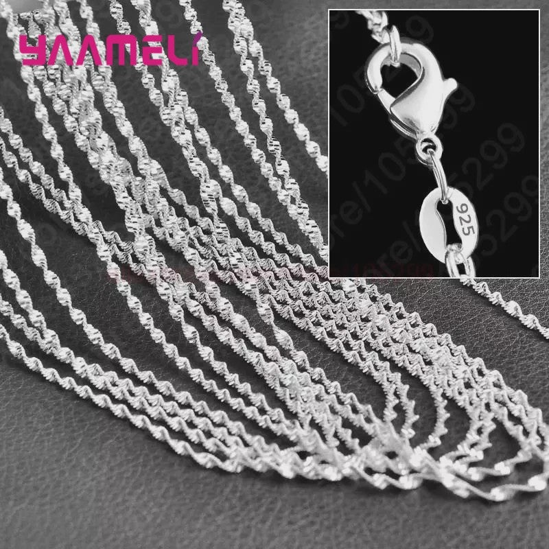 10x 925 Sterling Zilveren Collier Kettingen Set - 40-76 cm - Met Karabijnsluiting