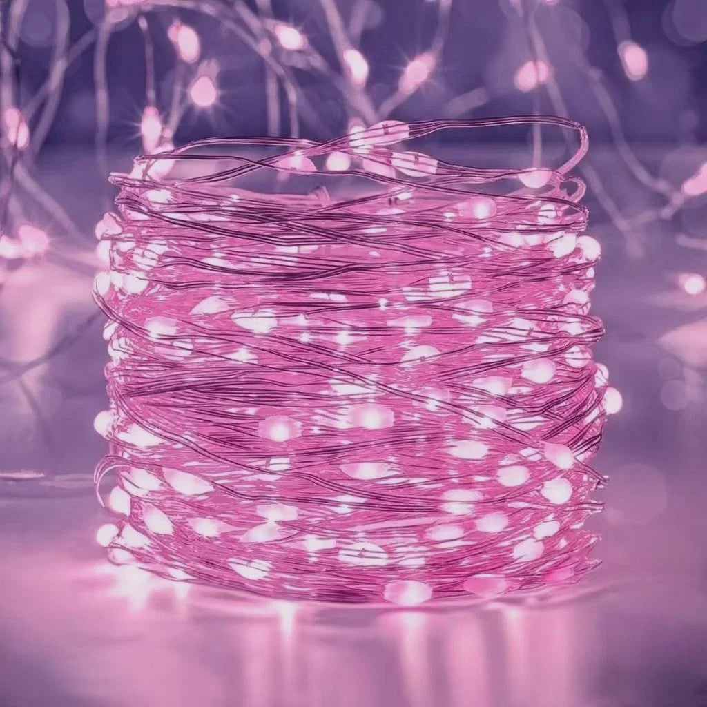 Sfeervolle Batterij-Aangedreven LED Snoerlichtjes met Koperdraad - 10-100 LED