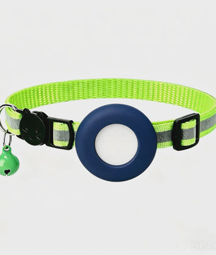 Verstelbare Airtag Kattenhalsband met Veiligheidsgesp, Bel & Reflectie - Anti-Verlies Tracker Houder
