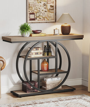 Industriële Console Tafel met 4 Niveaus - 105 cm - Entree Tafel & Bankje