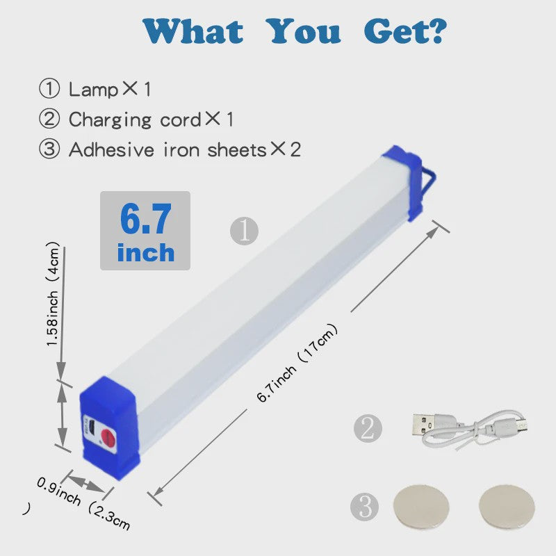 Oplaadbare LED Lamp Buis met Magneet - Draagbaar, USB Noodverlichting voor Camping & Werk