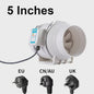Inline Duct Ventilator 4, 5, 6, 8 Inch - 220V Afzuigventilator voor Keuken, Toilet & Ruimteventilatie
