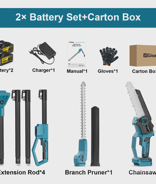 Gisam 2-in-1 Snoei- en Houtzaagmachine - Snoerloos, Borstelloos & Makita 18V Compatibel
