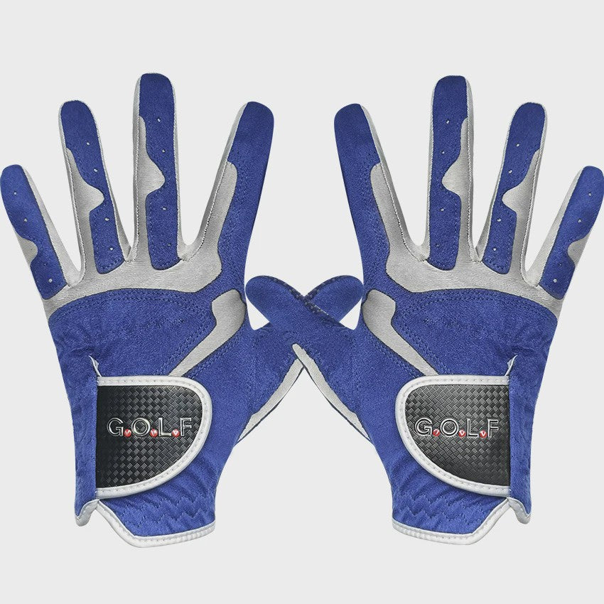 GVOVLVF Golfhandschoen Heren - Verbeterde Grip, Ademend & Comfortabel - Blauw/Wit