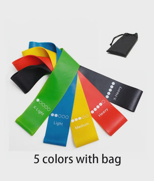 Set Weerstandsbanden Fitness - 5 Stuks TPE Elastische Loop Bands voor Krachttraining, Yoga & Gym