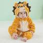 Baby Romper Dierenkostuum Kigurumi - Zacht Flanellen Jumpsuit voor Jongens & Meisjes