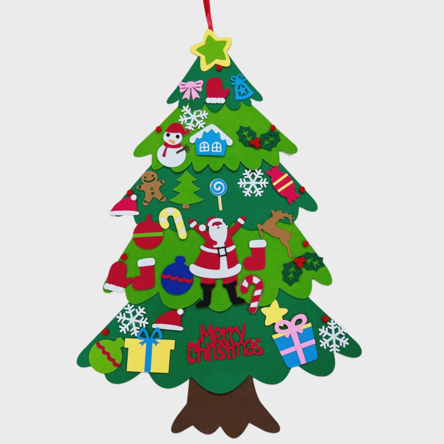 DIY Vilt Kerstboom Decoratie met Ornamenten - Feestelijk & Creatief voor Kinderen
