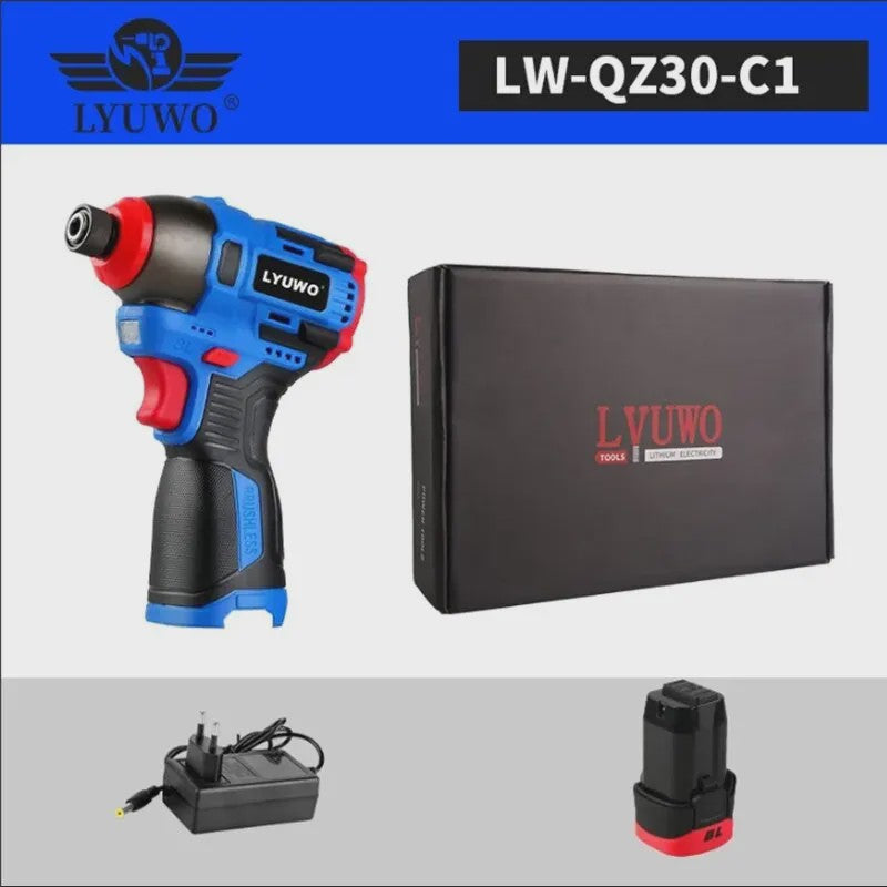 LYUWO Accuschroefmachine 16V Brushless - Krachtige 160Nm Impact Schroefmachine