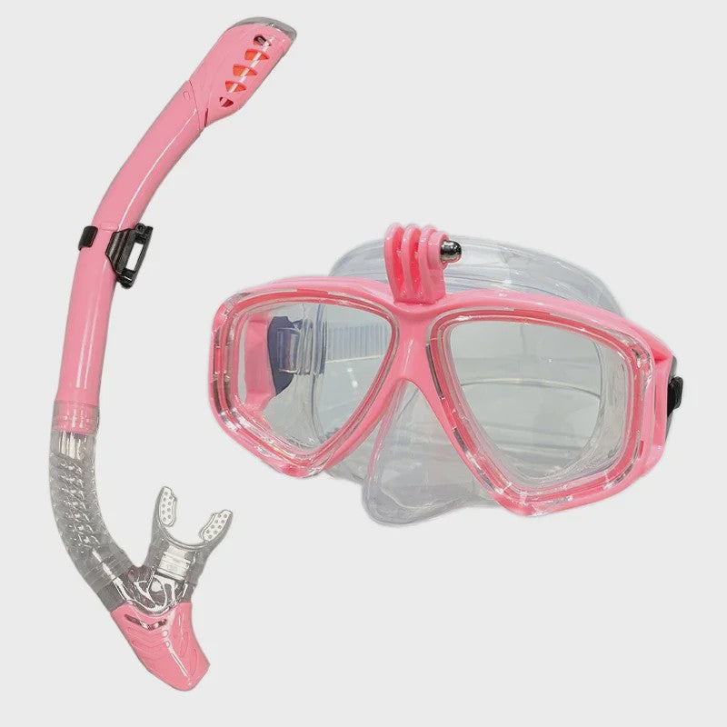 Professionele Duikset: Duikbril met GoPro Mount & All-Dry Snorkel voor Scuba Diving