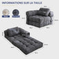 Opvouwbare Corduroy Sofa Bed met Geheugen Spons - Multifunctioneel en Comfortabel