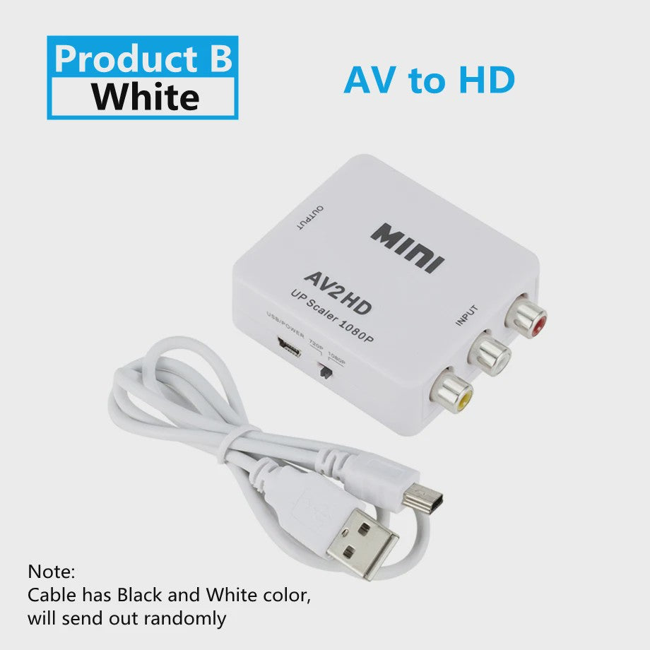 Mini HDMI naar RCA AV Converter met Upscaler - Full HD 1080P
