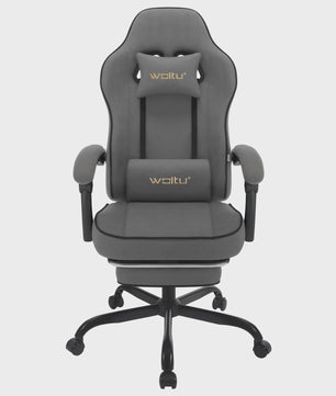 Ergonomische bureaustoel met voetensteun en lendenkussen - Comfortabel gamen en werken