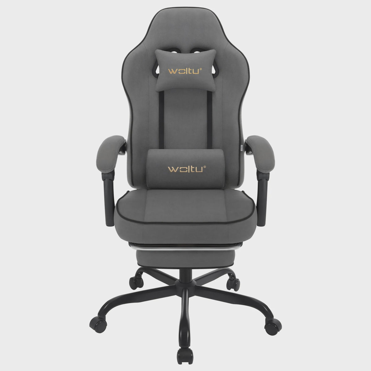 Ergonomische bureaustoel met voetensteun en lendenkussen - Comfortabel gamen en werken