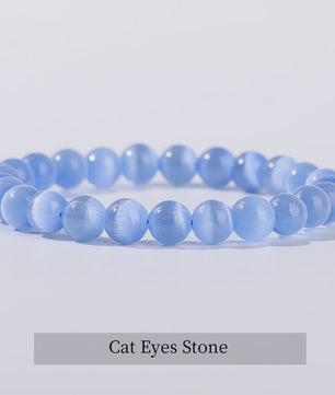 Natuurstenen Armband Dames - Elastisch, Blauw, Yoga & Healing Sieraden