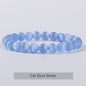 Natuurstenen Armband Dames - Elastisch, Blauw, Yoga & Healing Sieraden