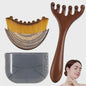Gezichtsborstel & Houten Meridian Massage Kam: Lymfatische Drainage & Kaaklijn Sculpting