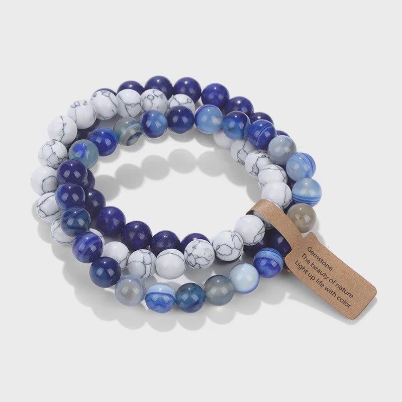 Natuursteen Kristal Kralen Armbanden Set - Amethist & Multi-Layer Combinaties