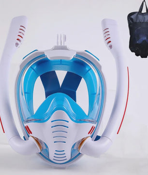 Volledig Droog Dubbel Buizen Snorkelmasker voor Volwassenen - Adem Vrij Onderwater