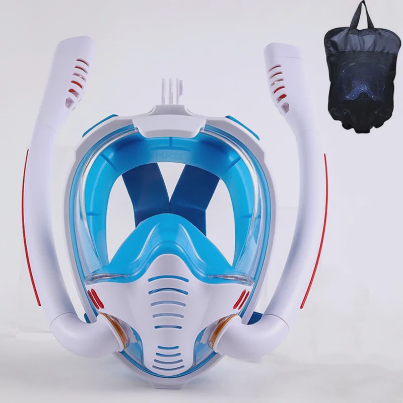 Volledig Droog Dubbel Buizen Snorkelmasker voor Volwassenen - Adem Vrij Onderwater
