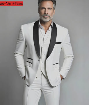 Elegante Heren Kostuum Set - Slim Fit Smoking voor Bruiloften & Formele Gelegenheden