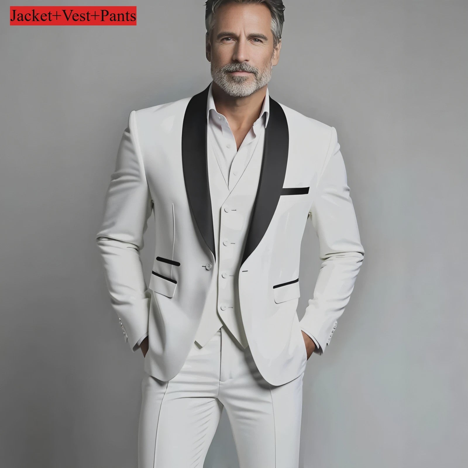 Elegante Heren Kostuum Set - Slim Fit Smoking voor Bruiloften & Formele Gelegenheden