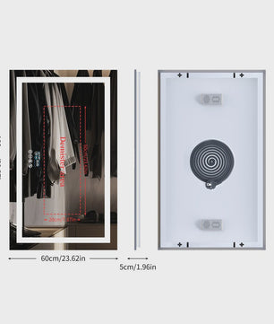 XXL Smart LED Spiegel met Bluetooth, Anti-Condens & Digitale Display
