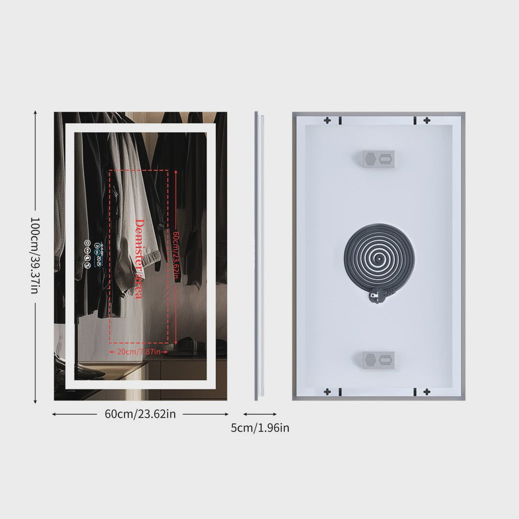 XXL Smart LED Spiegel met Bluetooth, Anti-Condens & Digitale Display
