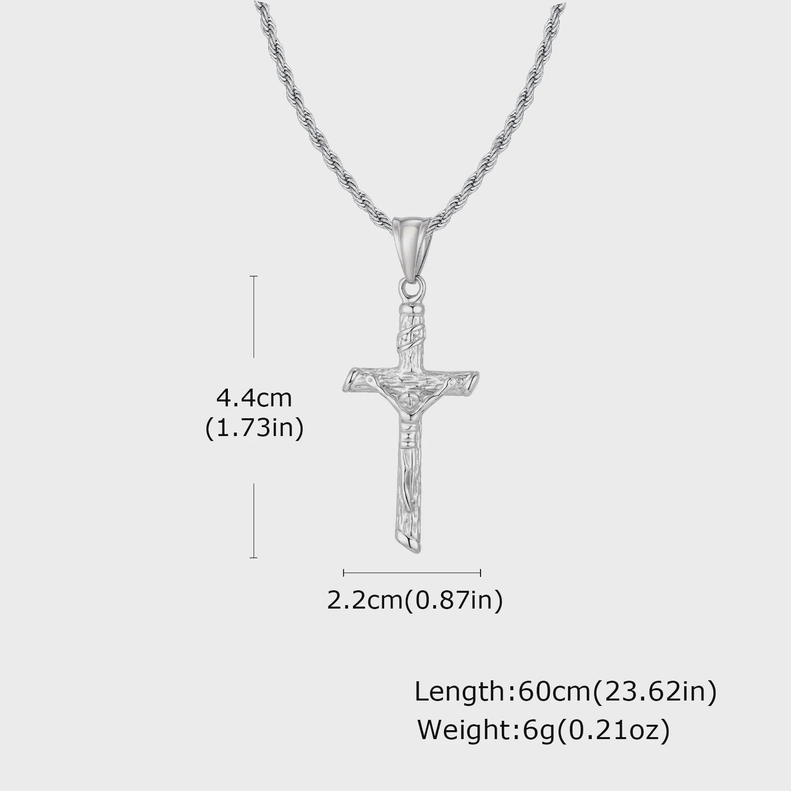 Heren RVS Kruis Ketting met Jezus Hanger - Religieuze Christelijke Sieraden