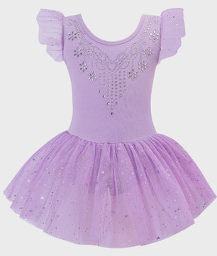 Meisjes Balletpakje met Glitter Tutu Rok & Strass Versiering - Dans & Gymnastiek