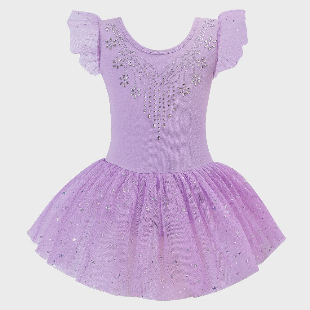 Meisjes Balletpakje met Glitter Tutu Rok & Strass Versiering - Dans & Gymnastiek