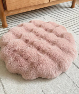 Luxe Pluche Zitkussen met Memory Foam - Rond, Zacht & Comfortabel