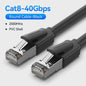 Vention CAT8 Ethernet Kabel - 40Gbps, 2000MHz - Hoge Snelheid Internet & Gaming