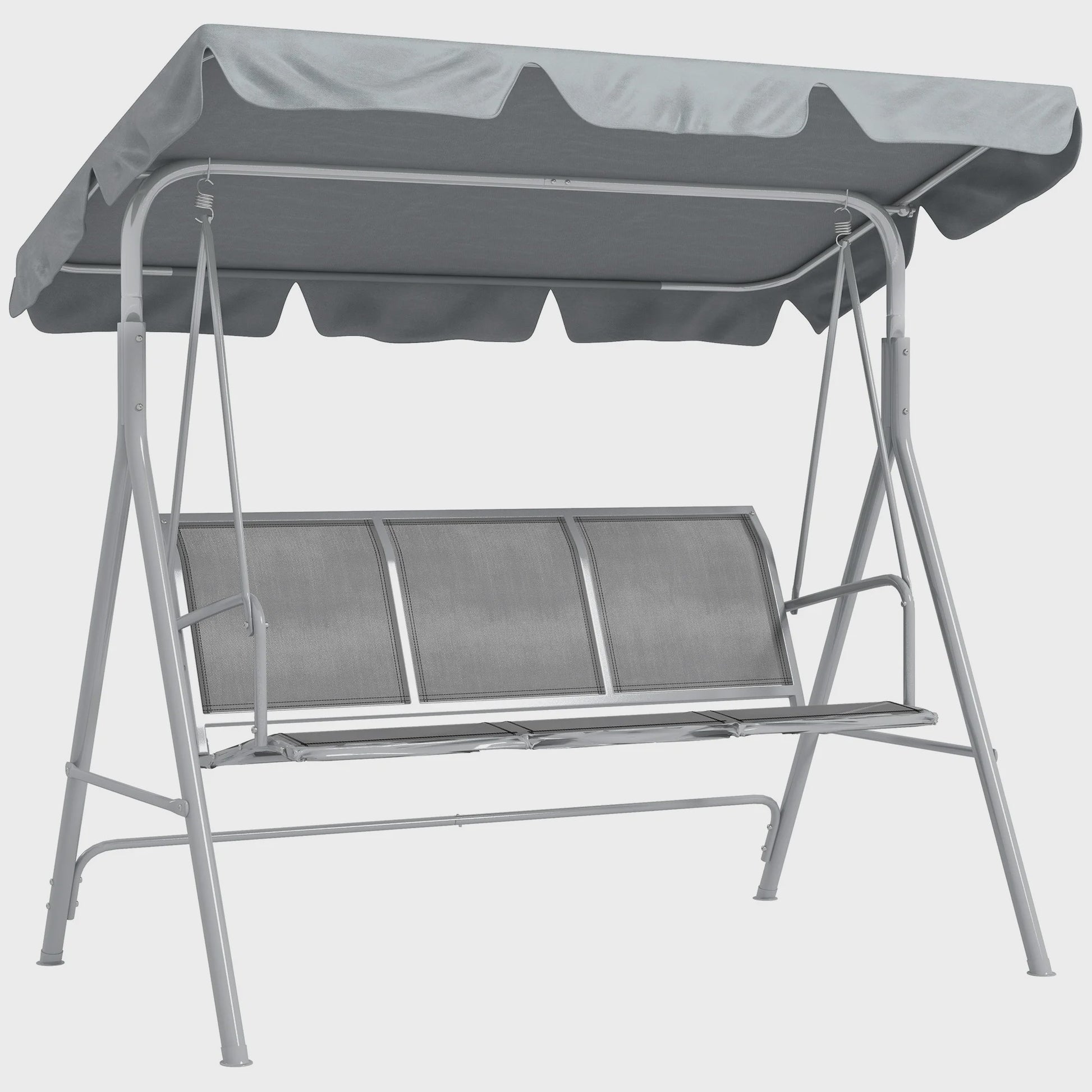 Outsunny Swing Swing garden 3 seater awning adjustable backrest breathable Metal frame load 240 kg 171x108x154 cm