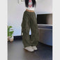 Oversized Cargo Jogger Broek Dames - Vintage Stijl Hoge Taille Zwart