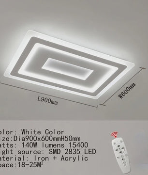 Moderne Ultradunne Acryl LED Plafondlamp - Sfeervolle Verlichting voor Woonkamer & Slaapkamer