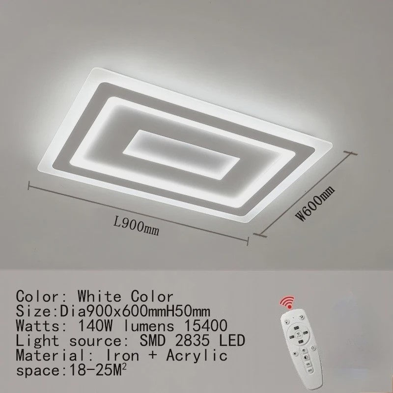 Moderne Ultradunne Acryl LED Plafondlamp - Sfeervolle Verlichting voor Woonkamer & Slaapkamer