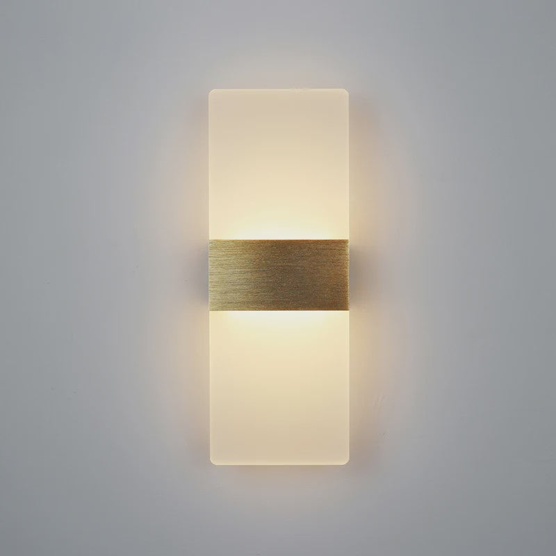 Moderne LED Wandlamp Aluminium & Mat Acryl - Hotel Corridor, Slaapkamer