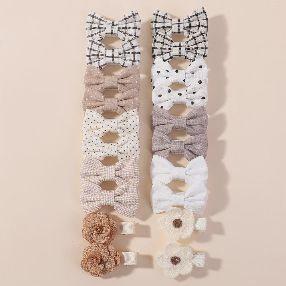 20-delige Set Schattige Kinder Haarclips met Strikjes - Leuke Babymutsjes en Haaraccessoires