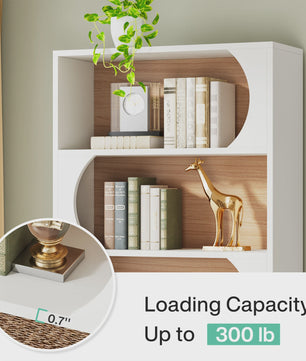 Stijlvolle Boekenkast 5 Lagen - Wit & Walnoot - 180cm Hoog